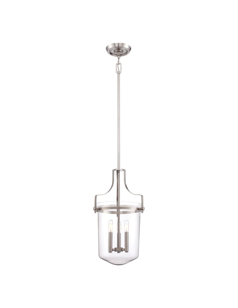 New York style pendant lamps - Elstead PENN STATION Pendant E14 3x40W Nickel QZ-PENN-STATION-M-BN - product kolory-swiatla.pl 1