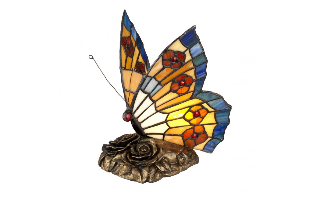 Elstead TIFFANY ANIMAL LAMPS Lampa Stołowa w Kształcie Motyla G9 1x3W Brązowy QZ-OBUTTERFLY-TL