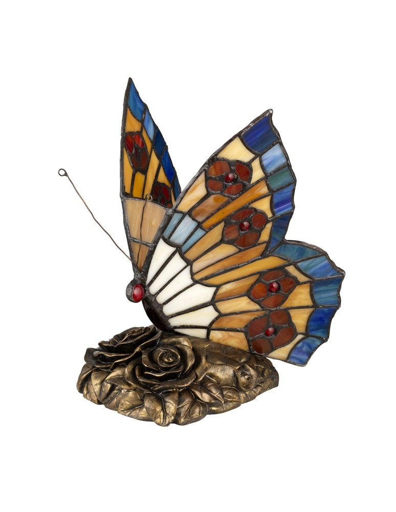 Table lamps - Elstead TIFFANY ANIMAL LAMPS Butterfly Shaped Table Lamp G9 1x3W Brown QZ-OBUTTERFLY-TL. - product kolory-swiatla.pl 2