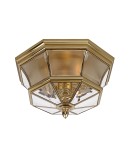 Outdoor ceiling lamps - Elstead NEWBURY Plafond E14 3x40W IP44 Brass QZ-NEWBURY-F-PB - product 1