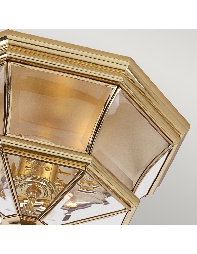 Outdoor ceiling lamps - Elstead NEWBURY Plafond E14 3x40W IP44 Brass QZ-NEWBURY-F-PB - product kolory-swiatla.pl 2
