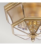 Outdoor ceiling lamps - Elstead NEWBURY Plafond E14 3x40W IP44 Brass QZ-NEWBURY-F-PB - product 3