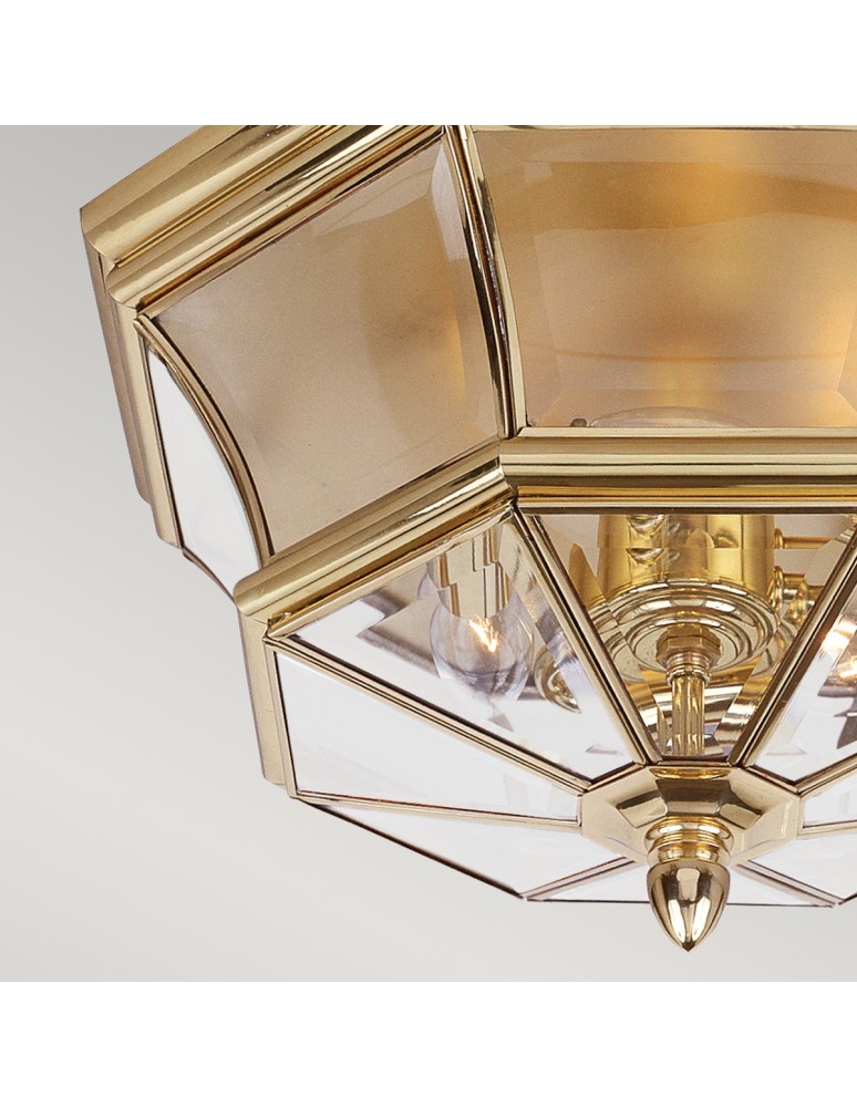 Outdoor ceiling lamps - Elstead NEWBURY Plafond E14 3x40W IP44 Brass QZ-NEWBURY-F-PB - product kolory-swiatla.pl 3