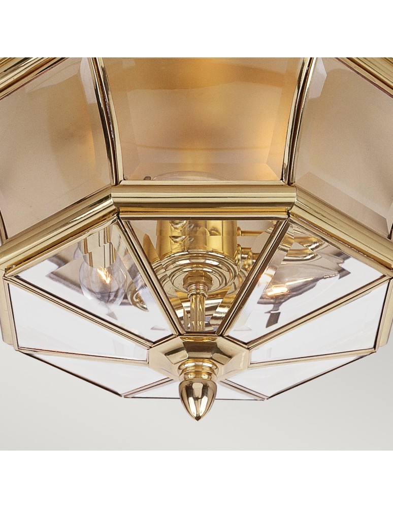 Outdoor ceiling lamps - Elstead NEWBURY Plafond E14 3x40W IP44 Brass QZ-NEWBURY-F-PB - product kolory-swiatla.pl 4