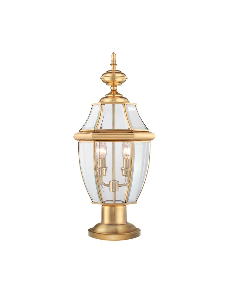 Standing garden lamps - Elstead NEWBURY Outdoor Standing E14 2x60W IP44 Brass QZ-NEWBURY3-L-PB - product kolory-swiatla.pl 1