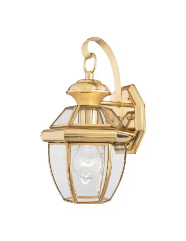 Elstead NEWBURY Wall lamp E27 1x150W IP44 Brass QZ-NEWBURY2-S-PB
