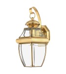 Outdoor wall lamps - Elstead NEWBURY Wall lamp E27 1x150W IP44 Brass QZ-NEWBURY2-M-PB - product 1