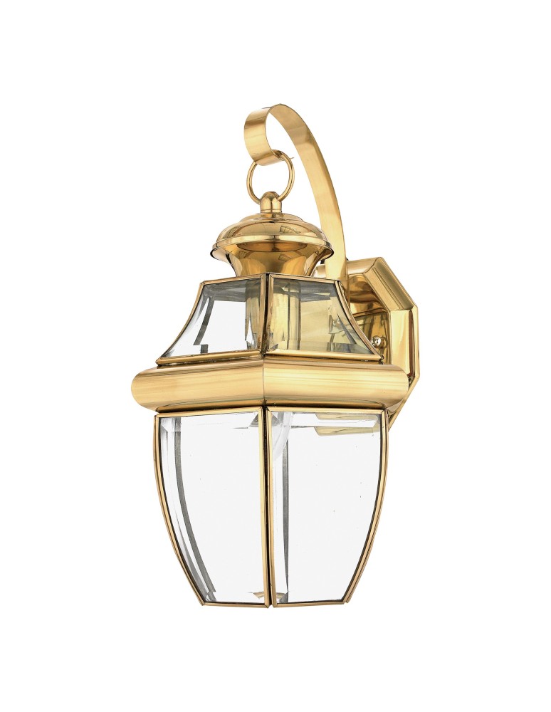 Outdoor wall lamps - Elstead NEWBURY Wall lamp E27 1x150W IP44 Brass QZ-NEWBURY2-M-PB - product kolory-swiatla.pl 1