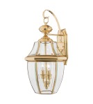 Outdoor wall lamps - Elstead NEWBURY Wall lamp E14 2x60W IP44 Brass QZ-NEWBURY2-L-PB - product 1