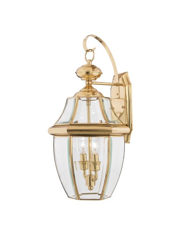 Elstead NEWBURY Wall lamp E14 2x60W IP44 Brass QZ-NEWBURY2-L-PB