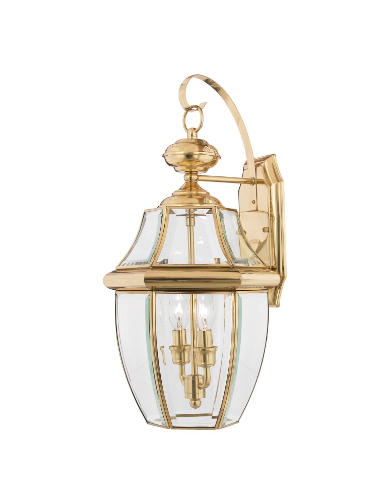 Outdoor wall lamps - Elstead NEWBURY Wall lamp E14 2x60W IP44 Brass QZ-NEWBURY2-L-PB - product kolory-swiatla.pl 1