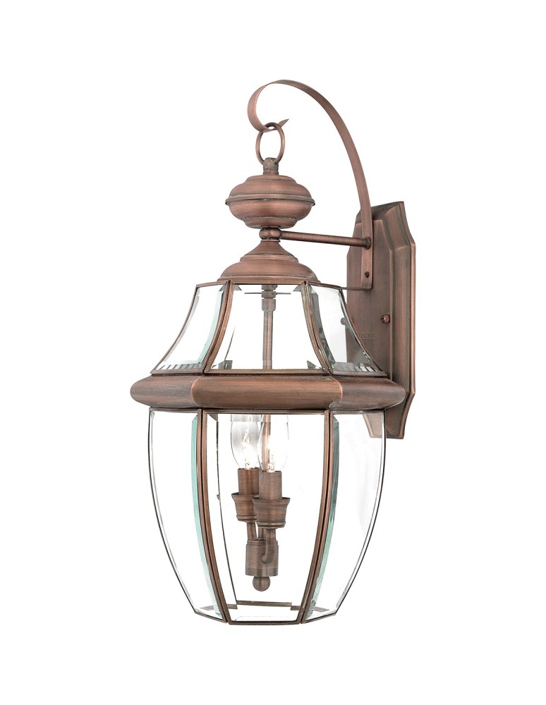 Outdoor wall lamps - Elstead NEWBURY Wall lamp E14 2x60W IP44 Copper QZ-NEWBURY2-L-AC - product kolory-swiatla.pl 1