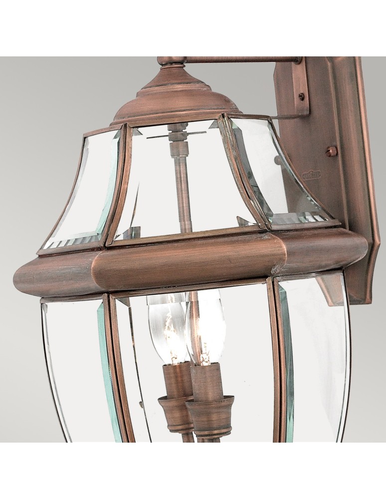 Outdoor wall lamps - Elstead NEWBURY Wall lamp E14 2x60W IP44 Copper QZ-NEWBURY2-L-AC - product kolory-swiatla.pl 3