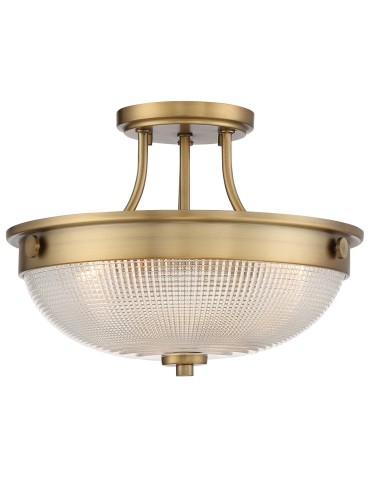 Elstead MANTLE Pendant E27 2x60W Brass QZ-MANTLE-SF-WS