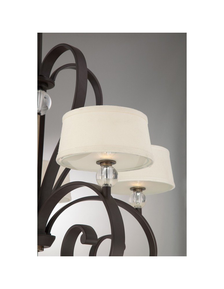 Chandeliers - Elstead MADISON MANOR Chandelier G9 5x3W Brown QZ-MADISON-MANOR5-WT - product kolory-swiatla.pl 5
