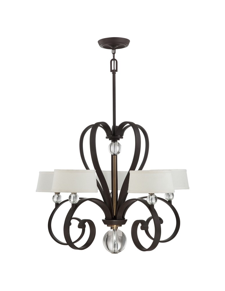 Chandeliers - Elstead MADISON MANOR Chandelier G9 5x3W Brown QZ-MADISON-MANOR5-WT - product kolory-swiatla.pl 6