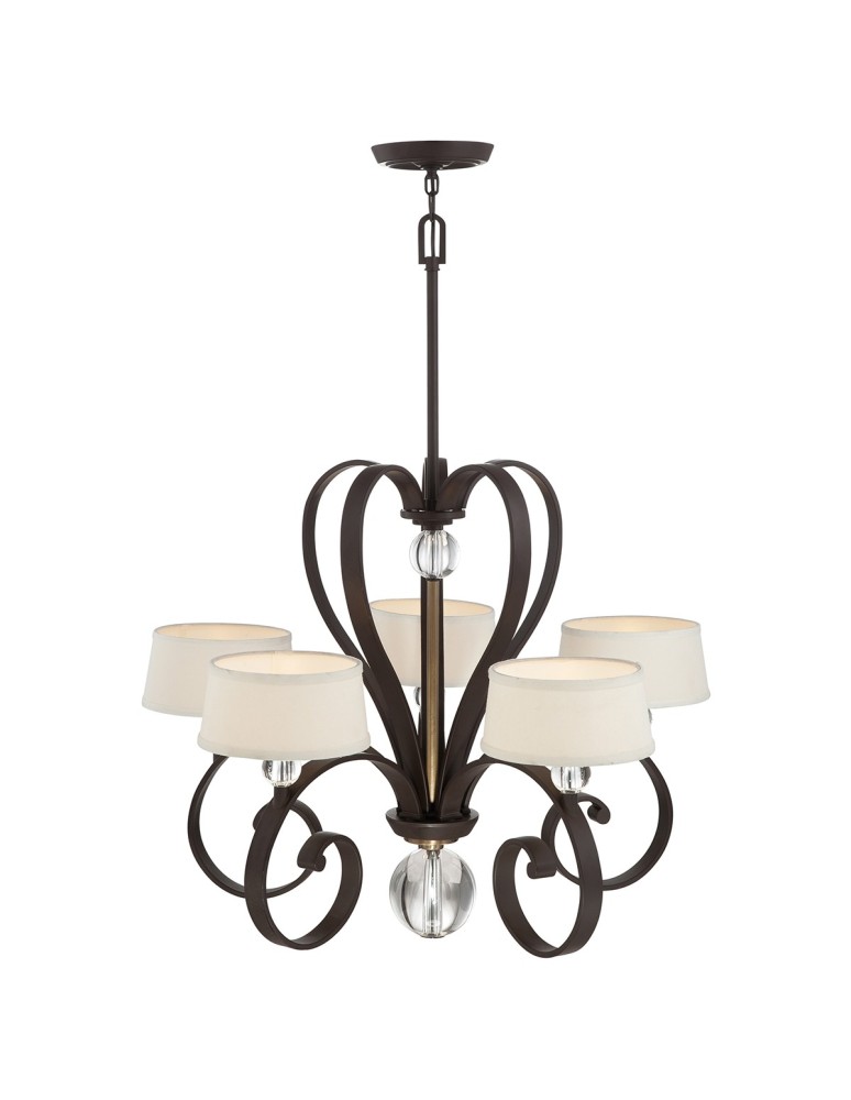 Chandeliers - Elstead MADISON MANOR Chandelier G9 5x3W Brown QZ-MADISON-MANOR5-WT - product kolory-swiatla.pl 7