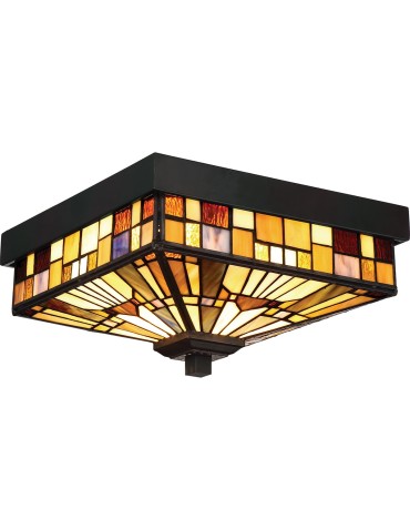 Elstead INGLENOOK OUTDOOR Plafond Outdoor E27 2x60W IP44 Brown QZ-INGLENOOK-F