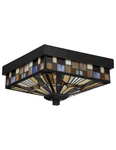 Elstead INGLENOOK OUTDOOR Plafon Zewnętrzna E27 2x60W IP44 Brązowy QZ-INGLENOOK-F - produkt 2