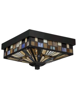 Elstead INGLENOOK OUTDOOR Plafon Zewnętrzna E27 2x60W IP44 Brązowy QZ-INGLENOOK-F - produkt 2