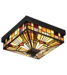 Outdoor ceiling lamps - Elstead INGLENOOK OUTDOOR Plafond Outdoor E27 2x60W IP44 Brown QZ-INGLENOOK-F - product 3
