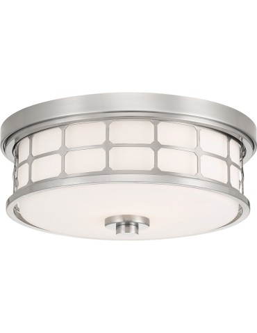 Elstead GUARDIAN Plafond E27 2x60W Nickel QZ-GUARDIAN-F-BN