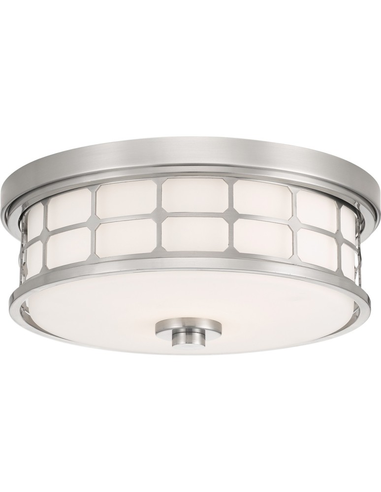Ceiling lamps - Elstead GUARDIAN Plafond E27 2x60W Nickel QZ-GUARDIAN-F-BN - product kolory-swiatla.pl 1