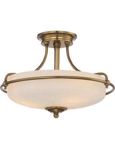 Elstead GRIFFIN Pendant E27 3x100W Brass QZ-GRIFFIN-SFS-WS