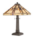 Classic table lamps - Elstead FINTON Table Lamp E27 2x60W Brown QZ-FINTON-TL - product 1