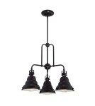Triple pendant lamps - Elstead EASTVALE 3x60W Brown E27 Chandelier QZ-EASTVALE3 - product 1