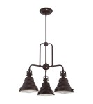Triple pendant lamps - Elstead EASTVALE 3x60W Brown E27 Chandelier QZ-EASTVALE3 - product 2