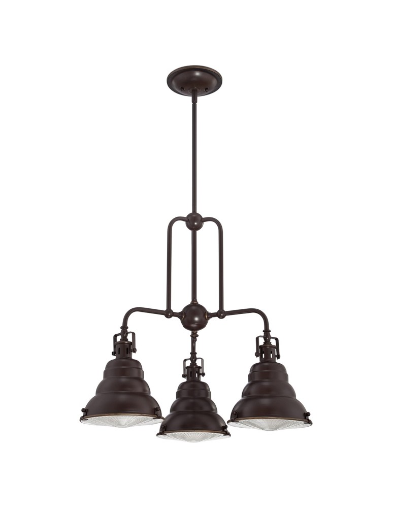 Triple pendant lamps - Elstead EASTVALE 3x60W Brown E27 Chandelier QZ-EASTVALE3 - product kolory-swiatla.pl 2