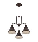 Triple pendant lamps - Elstead EASTVALE 3x60W Brown E27 Chandelier QZ-EASTVALE3 - product 3
