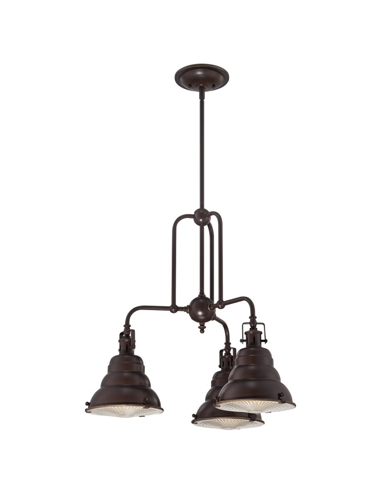 Triple pendant lamps - Elstead EASTVALE 3x60W Brown E27 Chandelier QZ-EASTVALE3 - product kolory-swiatla.pl 4