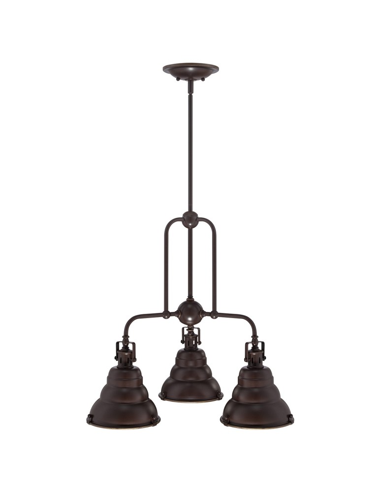 Triple pendant lamps - Elstead EASTVALE 3x60W Brown E27 Chandelier QZ-EASTVALE3 - product kolory-swiatla.pl 5