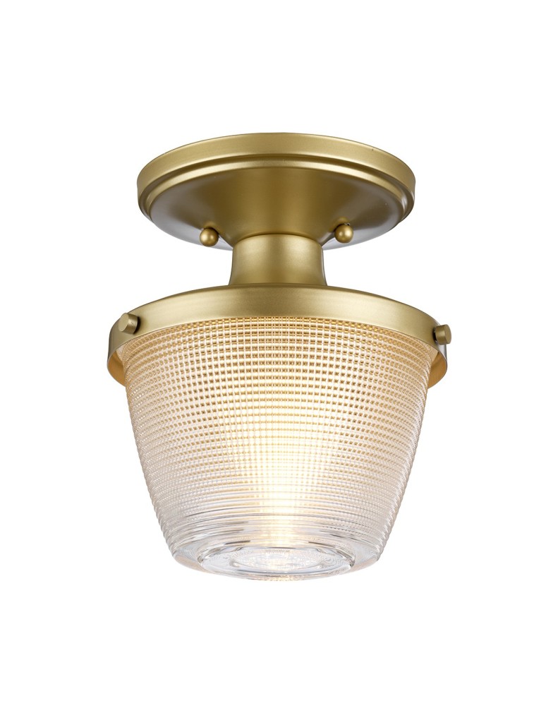 Hermetic plafonds - Elstead DUBLIN Plafond E27 1x60W IP44 Brass QZ-DUBLIN-SF-PNBR - product kolory-swiatla.pl 1