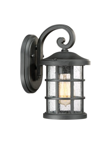 Elstead CRUSADE Wall lamp E27 1x60W IP44 Black QZ-CRUSADE-S-BLK