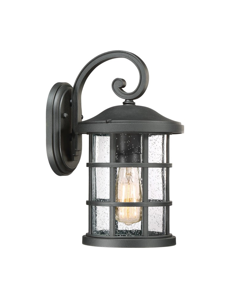 Kinkiety zewnętrzne - Elstead CRUSADE Kinkiet E27 1x60W IP44 Czarny QZ-CRUSADE-M-BLK - produkt kolory-swiatla.pl 1