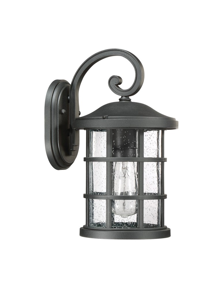 Kinkiety zewnętrzne - Elstead CRUSADE Kinkiet E27 1x60W IP44 Czarny QZ-CRUSADE-M-BLK - produkt kolory-swiatla.pl 2