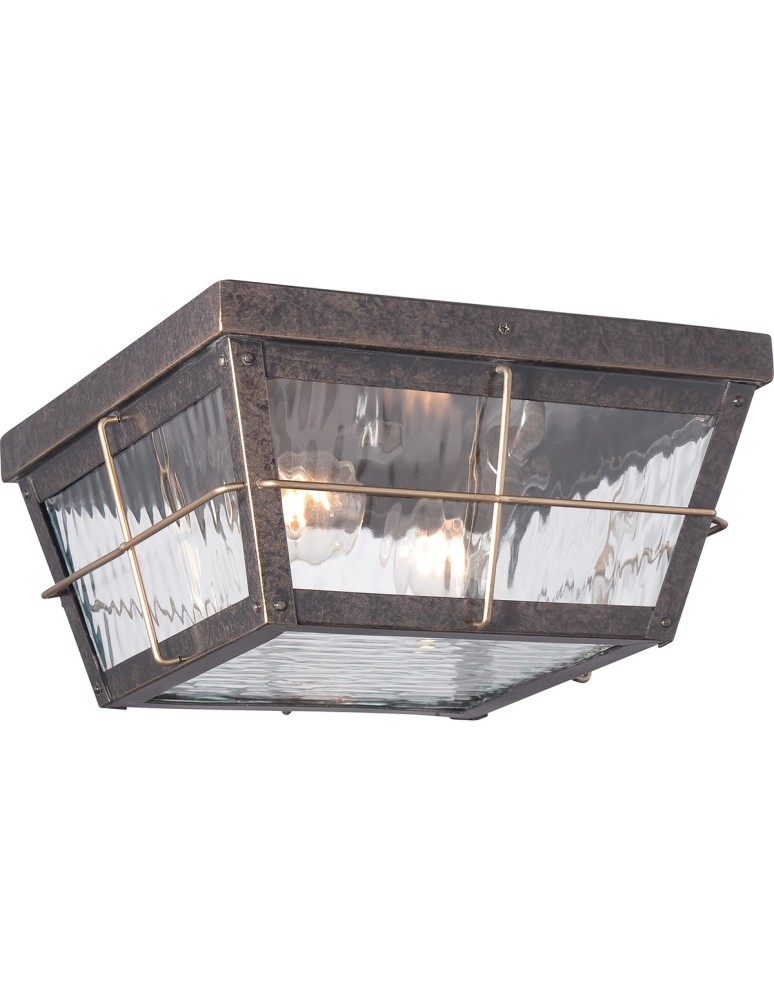 Outdoor ceiling lamps - Elstead CORTLAND Plafond Outdoor E27 2x60W IP44 Brown QZ-CORTLAND-F. - product kolory-swiatla.pl 1