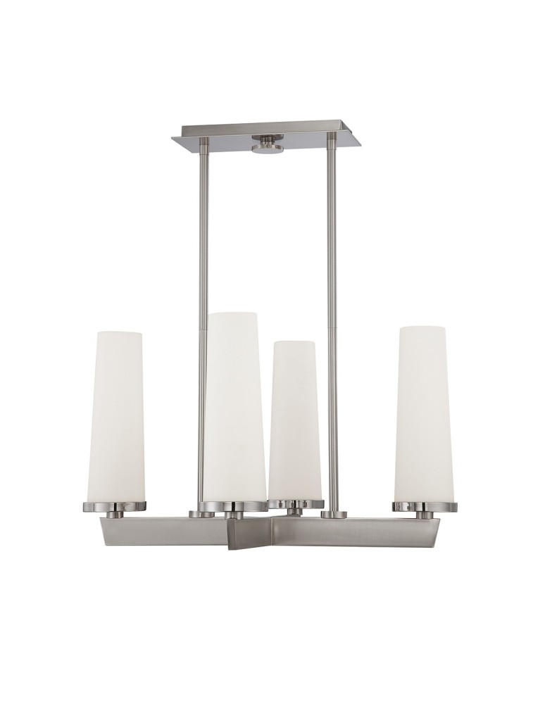 Modern chandeliers - Elstead CHELSEA LOFT Chandelier E27 4x100W Nickel QZ-CHELSEA-LOFT4 - product kolory-swiatla.pl 5