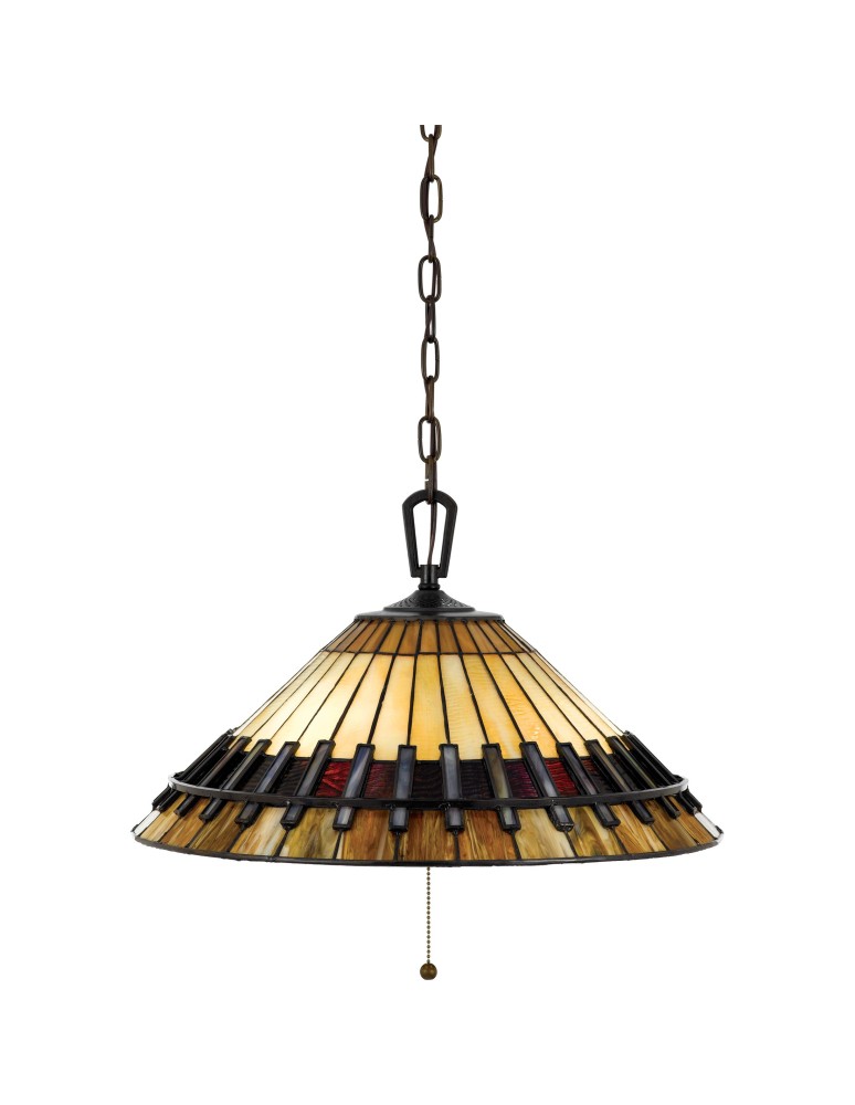 Pendant lamps - Elstead CHASTAIN Pendant E27 3x60W Brown QZ-CHASTAIN-P. - product kolory-swiatla.pl 1