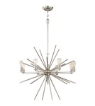 Modern chandeliers - Elstead UPTOWN CARNEGIE Chandelier E27 8x60W Silver QZ-CARNEGIE8-IS - product 1