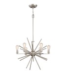 Modern chandeliers - Elstead UPTOWN CARNEGIE Chandelier E27 6x60W Silver QZ-CARNEGIE6-IS. - product 1