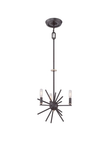 Elstead CARNEGIE 3x60W Brown E14 Chandelier QZ-CARNEGIE3