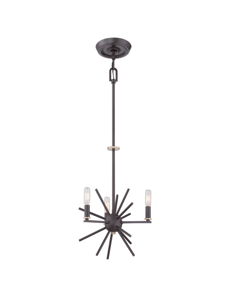 Chandeliers - Elstead CARNEGIE 3x60W Brown E14 Chandelier QZ-CARNEGIE3 - product kolory-swiatla.pl 1