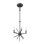 Chandeliers - Elstead CARNEGIE 3x60W Brown E14 Chandelier QZ-CARNEGIE3 - product 3