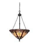 Chandeliers - Elstead CAMBRIDGE Pendant E27 3x100W Brown QZ-CAMBRIDGE-P. - product 1