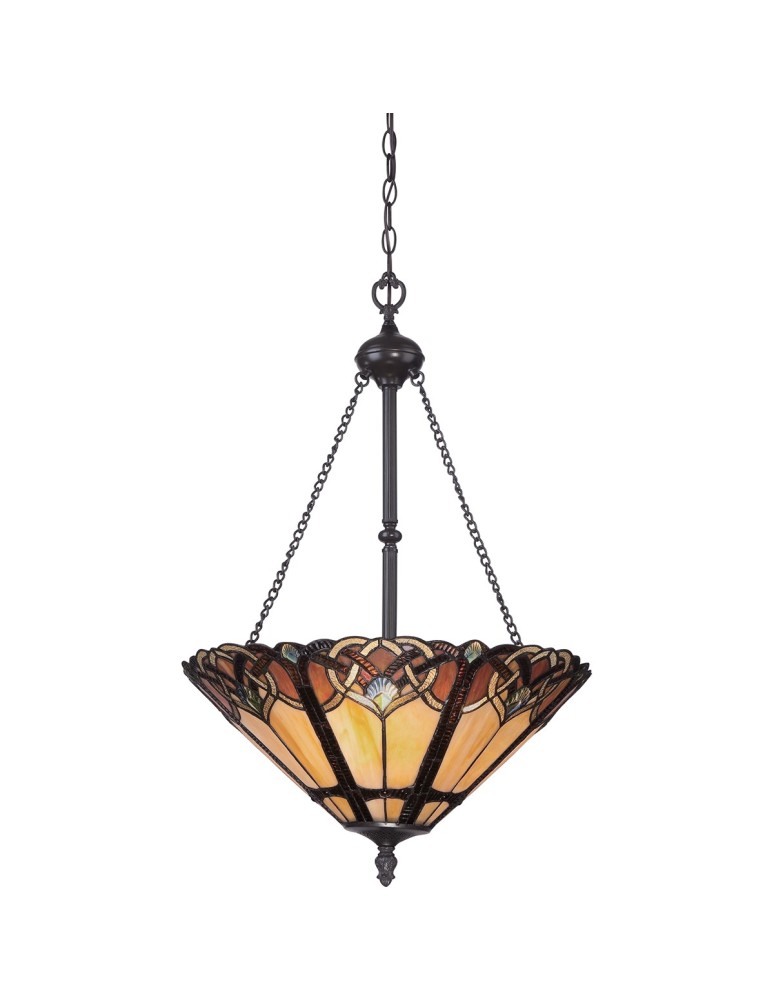 Chandeliers - Elstead CAMBRIDGE Pendant E27 3x100W Brown QZ-CAMBRIDGE-P. - product kolory-swiatla.pl 1