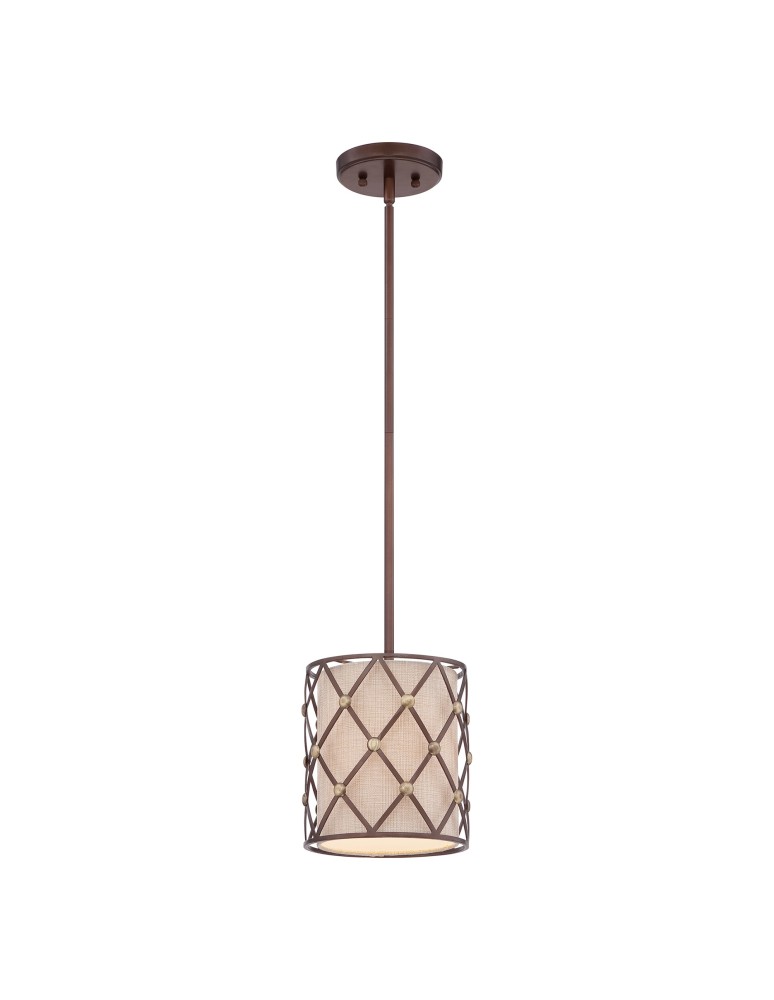 Pendant lamps - Elstead BROWN LATTICE Pendant E27 1x100W Copper QZ-BROWN-LATTICE-P-S - product kolory-swiatla.pl 1
